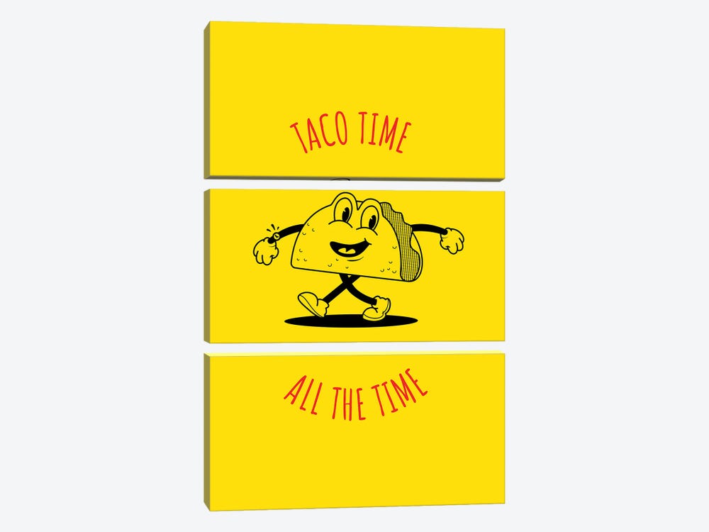 Taco Time by avesix 3-piece Canvas Art Print