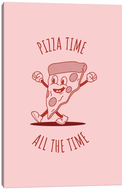 Pizza Time Canvas Art Print - Pizza Art