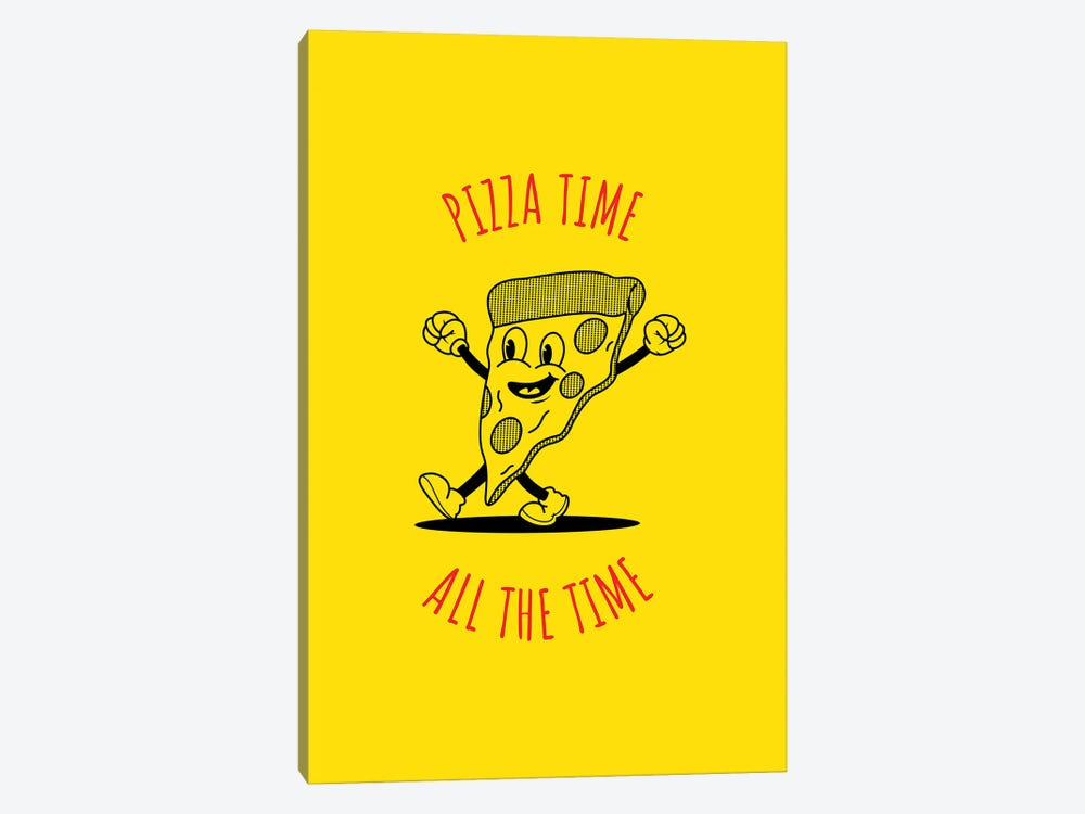 Pizza Time - Yellow by avesix 1-piece Canvas Artwork