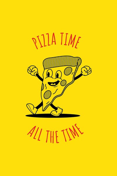 Pizza: Pizza Time - Yellow by avesix