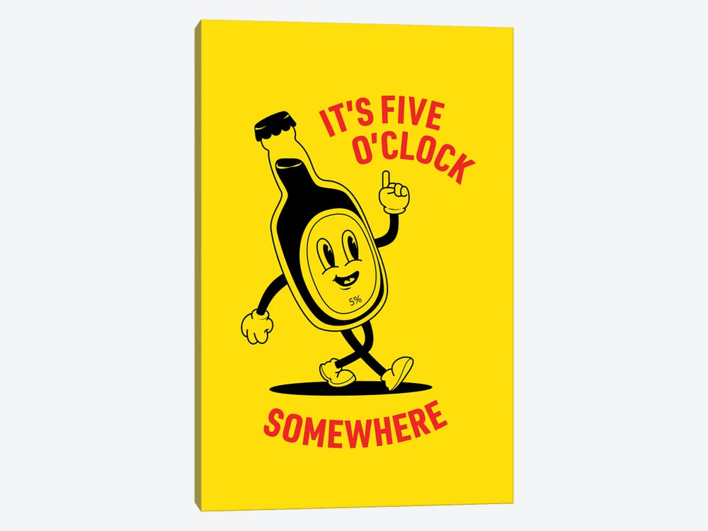 Beer Time Yellow by avesix 1-piece Canvas Art Print