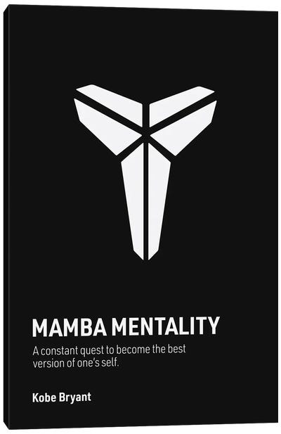 Mamba Mentality (Black/ White) Canvas Art Print - Black & White Graphics & Illustrations