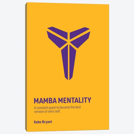 Mamba Mentality (Gold/ Purple) Canvas Print #ASX492} by avesix Canvas Print