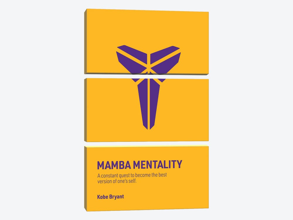 Mamba Mentality (Gold/ Purple) by avesix 3-piece Canvas Art Print