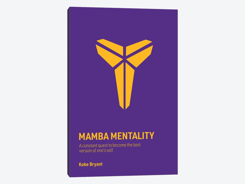 Mamba Mentality (Purple/ Gold) by avesix 1-piece Canvas Wall Art