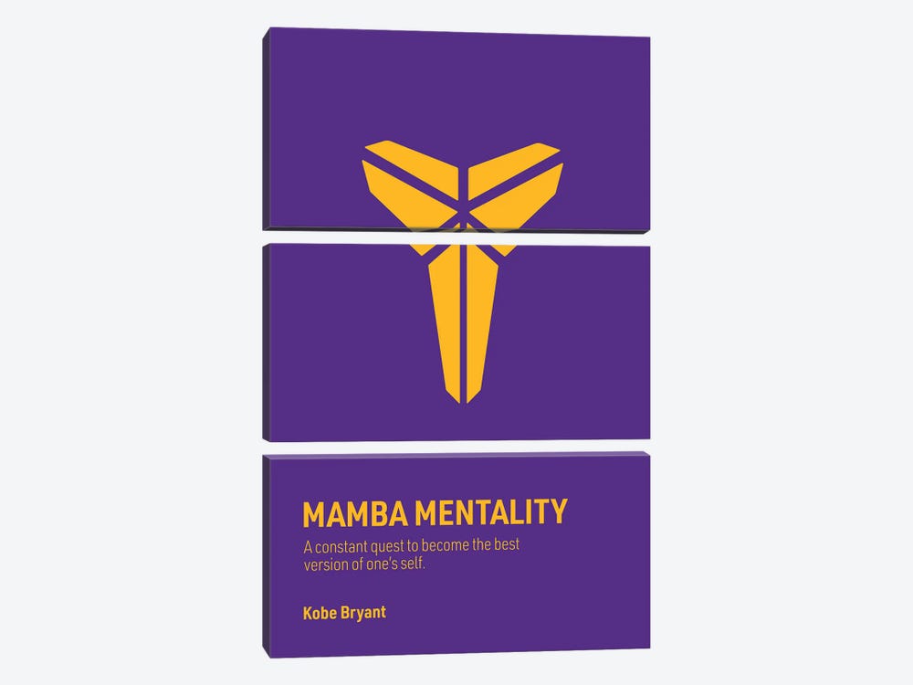 Mamba Mentality (Purple/ Gold) by avesix 3-piece Canvas Wall Art