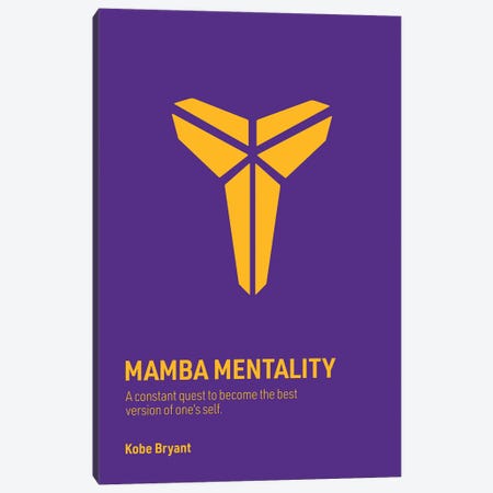 Mamba Mentality (Purple/ Gold) Canvas Print #ASX493} by avesix Canvas Art Print