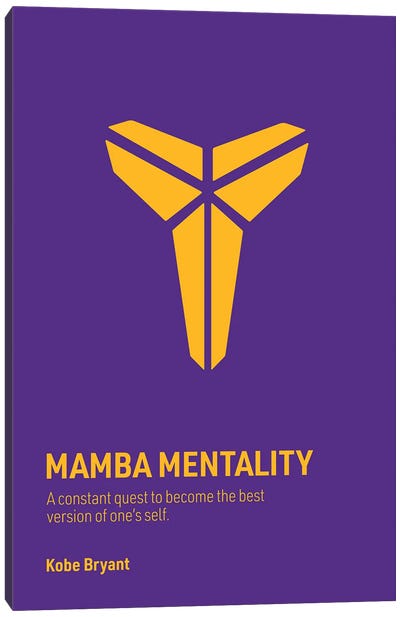 Mamba Mentality (Purple/ Gold) Canvas Art Print - Sporty Dad