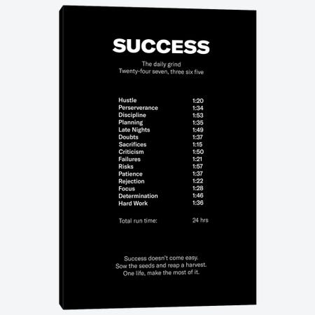 Success (Black Edition) Canvas Print #ASX49} by avesix Canvas Art
