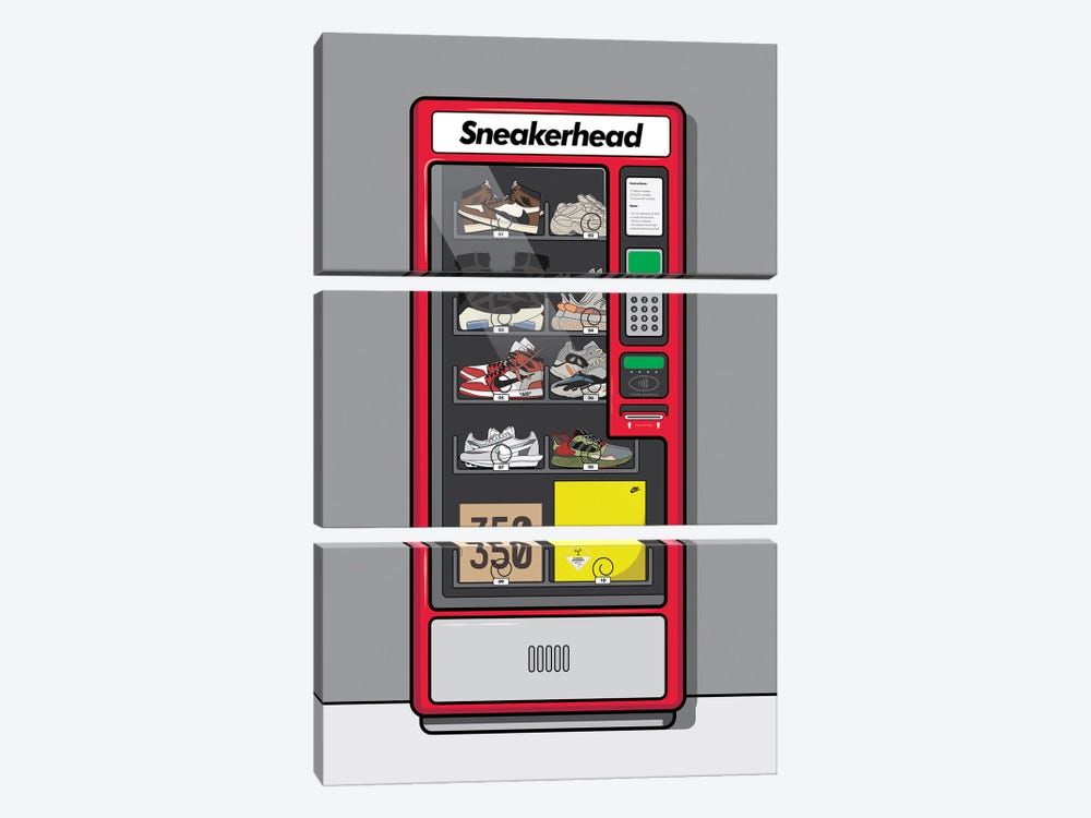 Sneaker Vending Machine by avesix 3-piece Canvas Artwork
