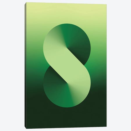 S Shape Gradient Back Green Canvas Print #ASX503} by avesix Canvas Print