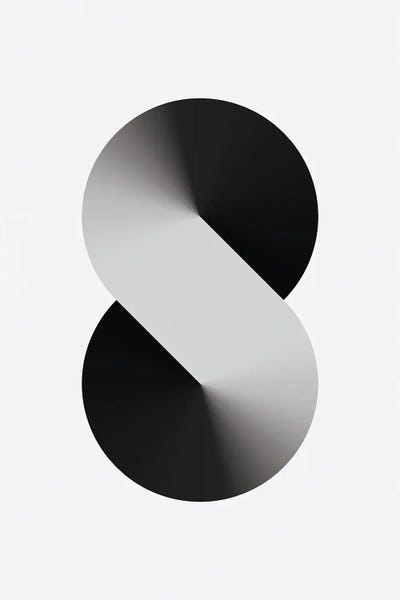 The Letter S: S Shape White Back Black by avesix
