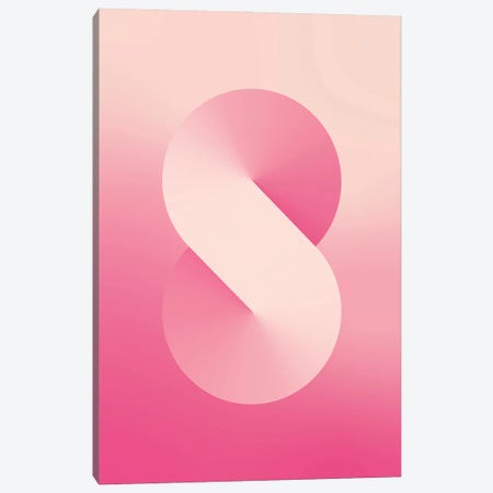 S Shape Gradient Back Pink Canvas Print #ASX507} by avesix Canvas Art