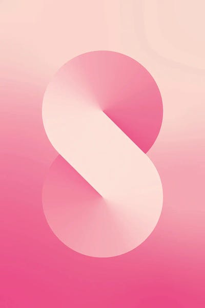 The Letter S: S Shape Gradient Back Pink by avesix