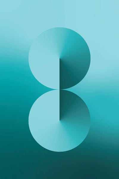 Mathematics: 8 Shape Gradient Back Teal by avesix