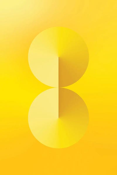 Mathematics: 8 Shape Gradient Back Yellow by avesix
