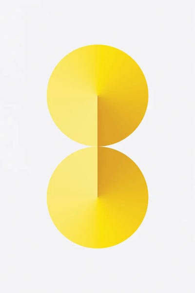 avesix: 8 Shape White Back Yellow by avesix