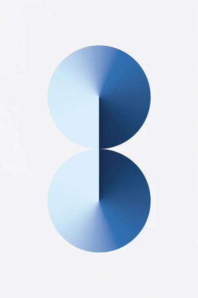 Mathematics: 8 Shape White Back Blue by avesix