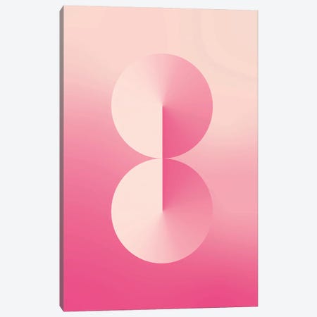 8 Shape Gradient Back Pink Canvas Print #ASX515} by avesix Canvas Print