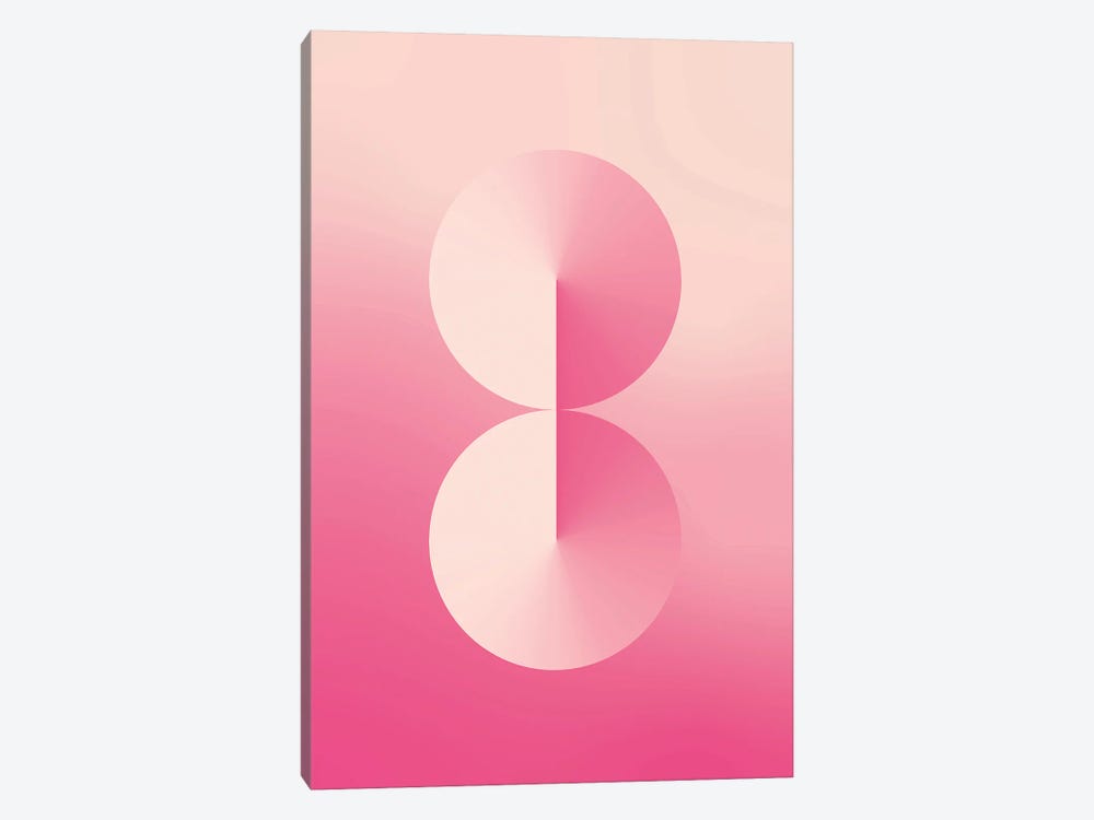 8 Shape Gradient Back Pink by avesix 1-piece Art Print