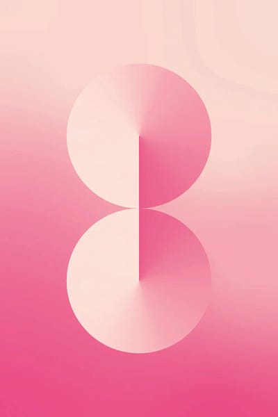 Numbers: 8 Shape Gradient Back Pink by avesix