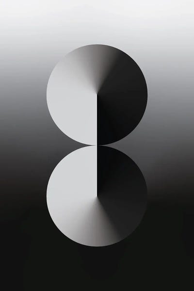 Numbers: 8 Shape Gradient Back Black by avesix