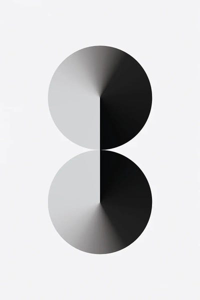 avesix: 8 Shape White Back Black by avesix