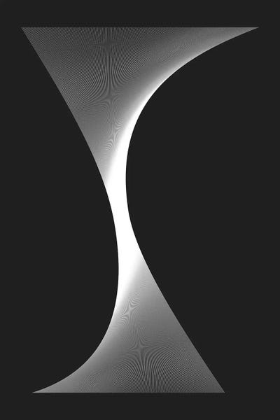 Black & White Minimalist Décor: Abstract Tornado Black by avesix