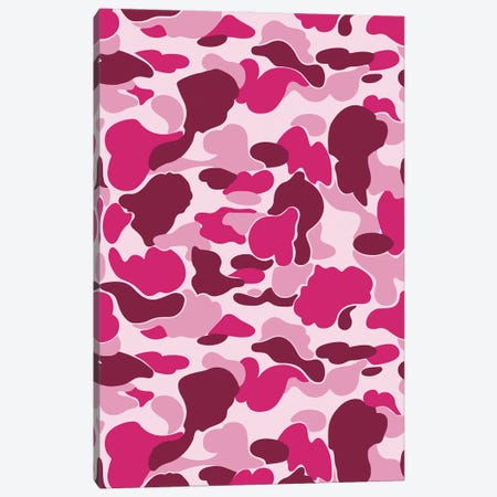 Pink Camo Canvas Print #ASX530} by avesix Canvas Wall Art