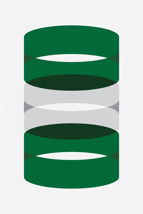 Cylinders Green And Grey