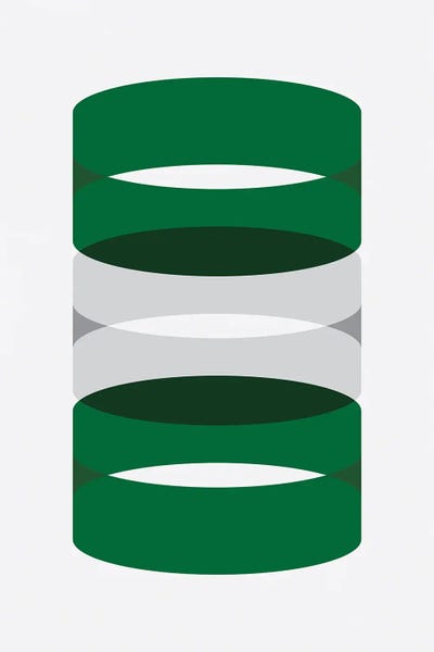 Cylinders Green And Grey