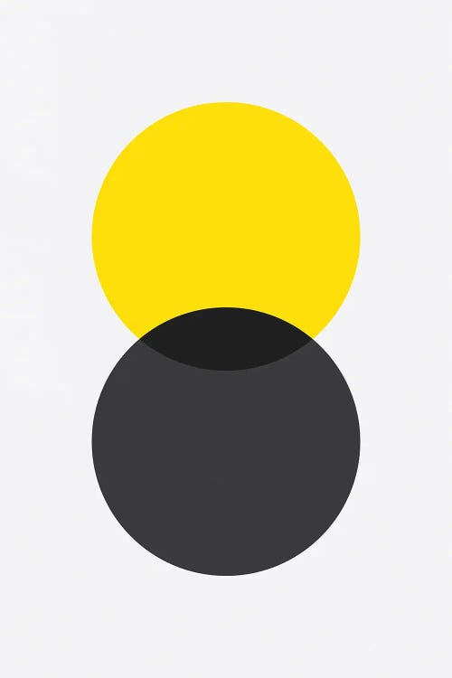 Double Circle Black And Yellow