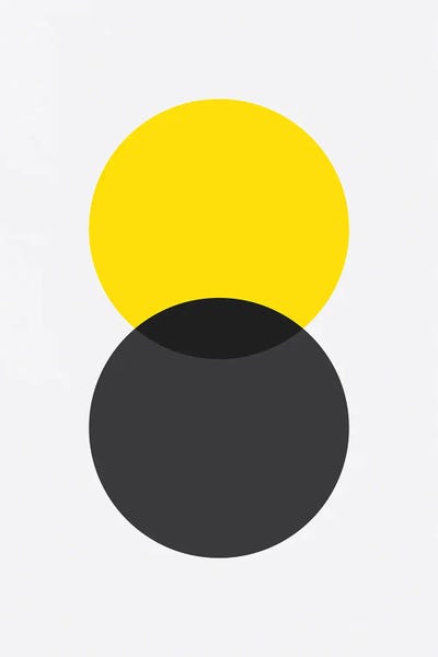 Double Circle Black And Yellow
