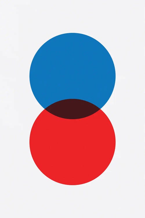 Double Circle Blue And Red