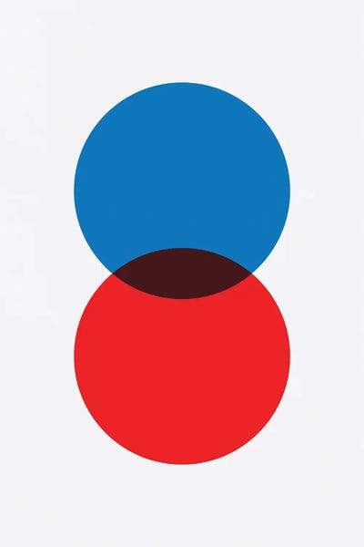 Blue & Red: Double Circle Blue And Red by avesix
