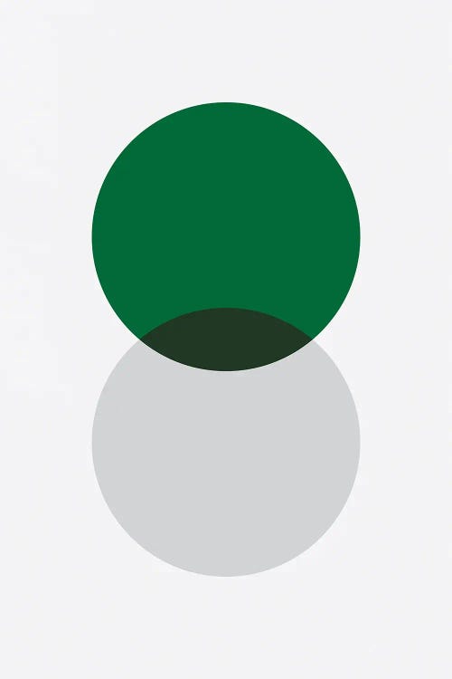 Double Circle Green And Grey