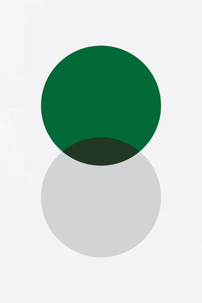 Double Circle Green And Grey
