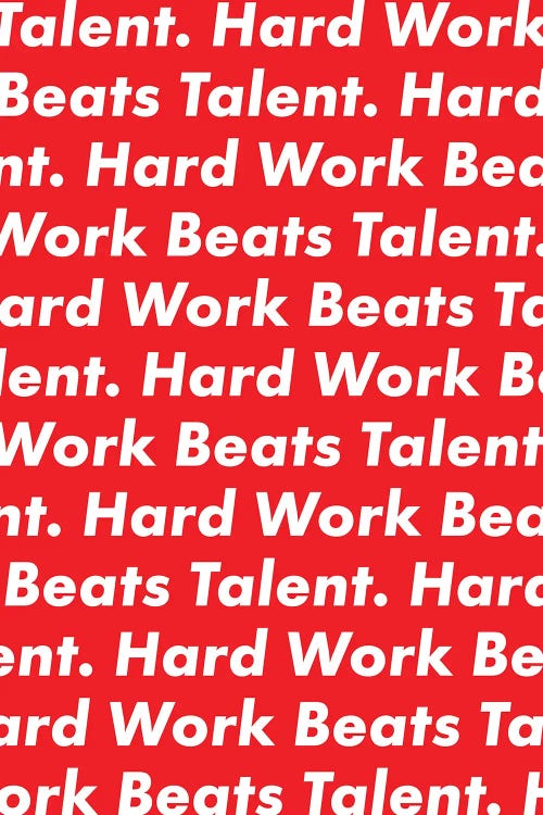 Hardwork Beats Talent (Red Edition)