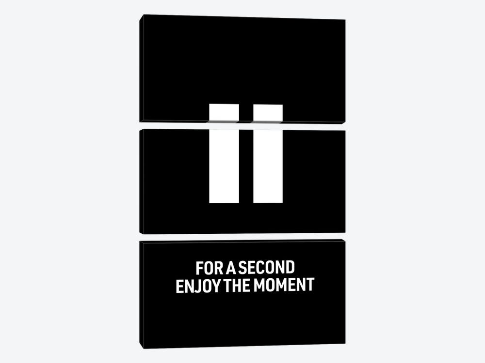 Pause For A Sec (Black) by avesix 3-piece Canvas Wall Art