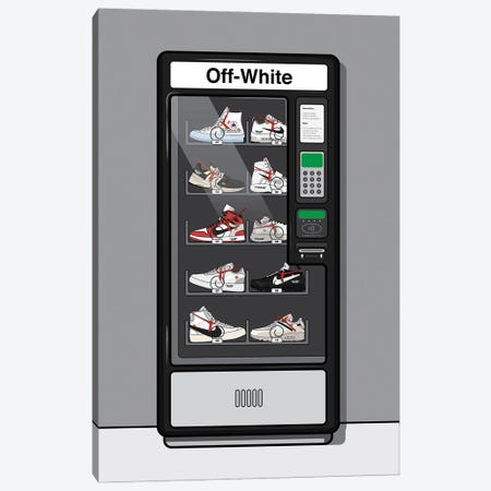 Off White Sneaker Vending Machine Canvas Print #ASX565} by avesix Canvas Artwork
