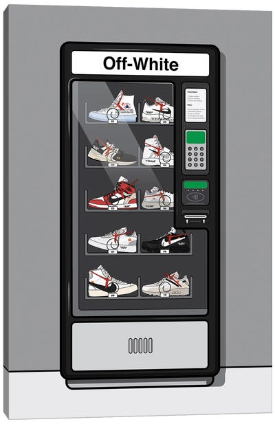 Off White Sneaker Vending Machine Canvas Art Print - avesix