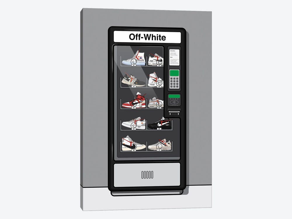 Off White Sneaker Vending Machine by avesix 1-piece Canvas Wall Art