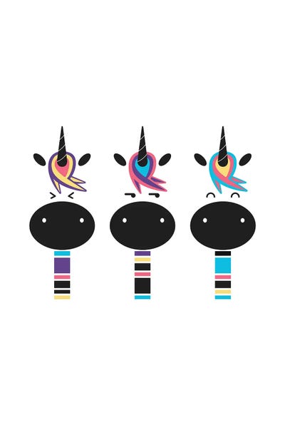 Unicorn Trio by avesix framed wall art