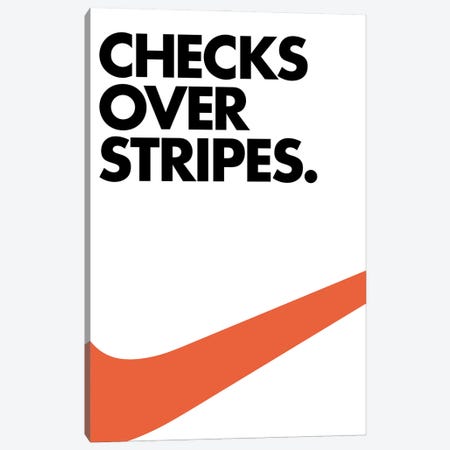 Checks Over Stripes Canvas Print #ASX577} by avesix Canvas Print