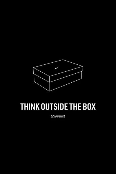 Think Outside The Box (Black Edition) by avesix art print