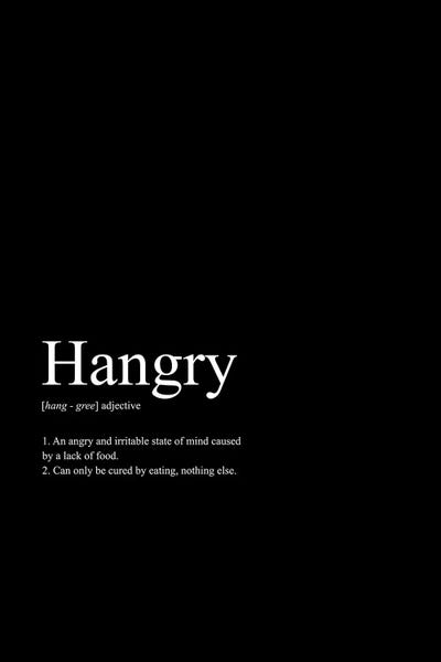 Hangry (Black) by avesix framed wall art