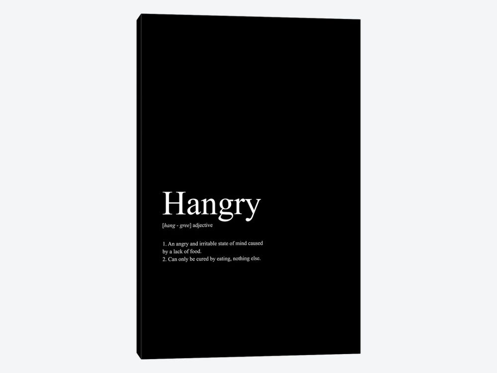 Hangry (Black) by avesix 1-piece Canvas Art