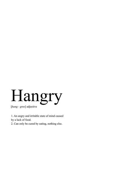 Hangry (White) by avesix framed wall art