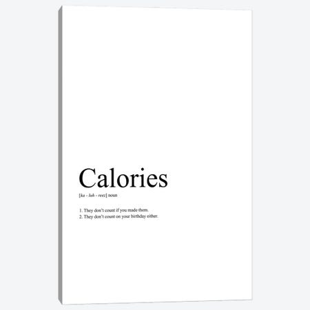 Calories (White) Canvas Print #ASX584} by avesix Canvas Artwork