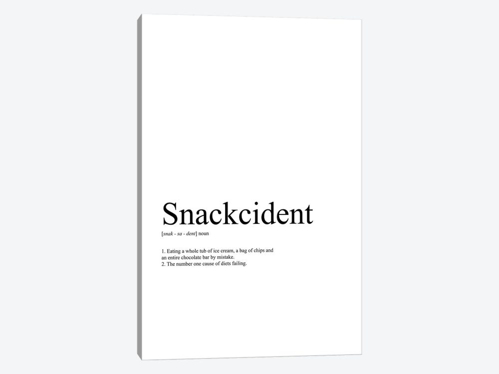 Snackcident (White) by avesix 1-piece Canvas Print